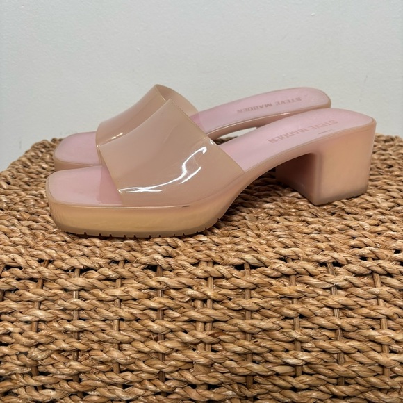 Steve Madden Shoes - Steve Madden Harlin Jelly Slide Heels Women’s Size 8M Pink Y2K Bratz